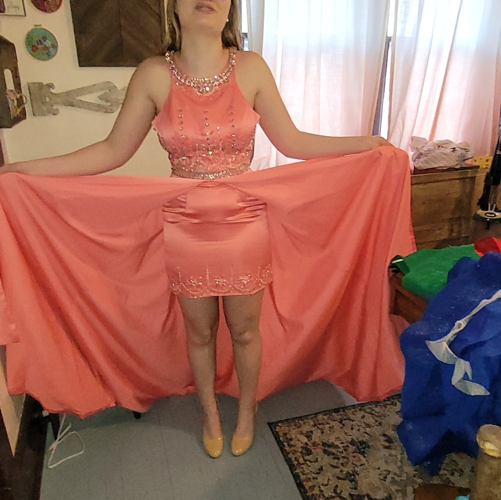 Peach dress
